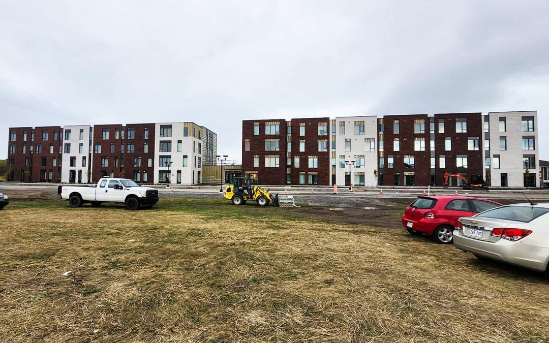 Pose de briques 155 logements Rimouski